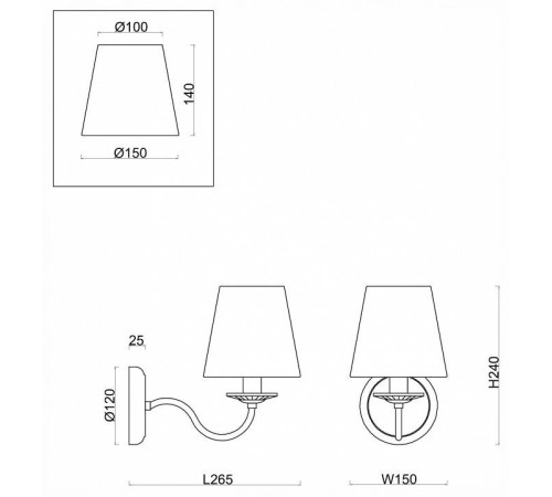 Бра Freya Osborn FR2027WL-01BS