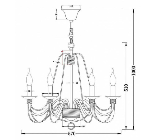 Подвесная люстра Freya Velia FR2046-PL-06-WG