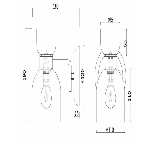 Бра Freya Isla FR5094WL-01G