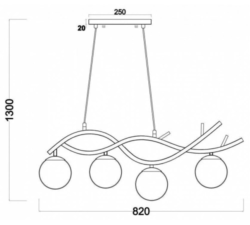 Подвесной светильник Freya Rosella FR8014PL-04BS