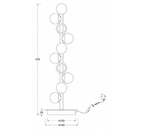 Настольная лампа декоративная Maytoni Tessara MOD081TL-L14G3K
