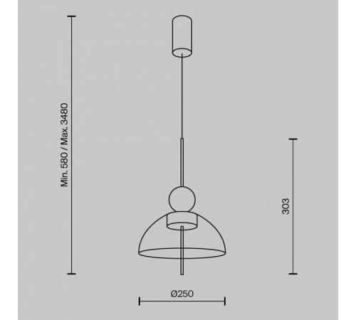 Подвесной светильник Maytoni Bangkok 12 Вт 3000K MOD185PL-L12CG3K1