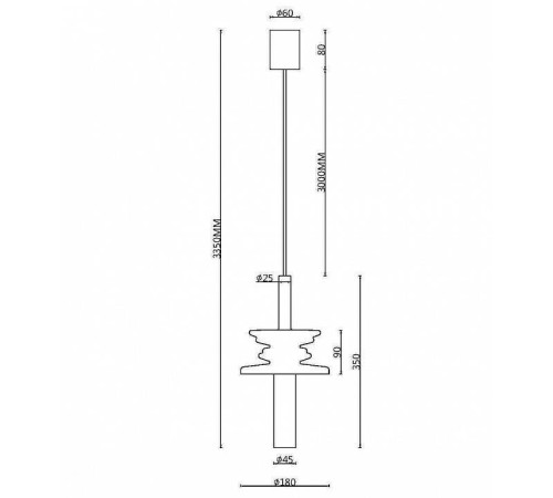 Подвесной светильник Maytoni Sound Wave MOD255PL-01B2