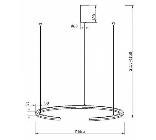 Подвесной светильник Maytoni Motion MOD276PL-L20W3K