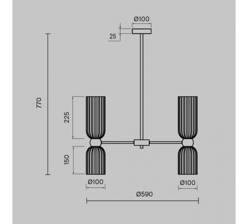 Люстра на штанге Maytoni Antic MOD302PL-10GR