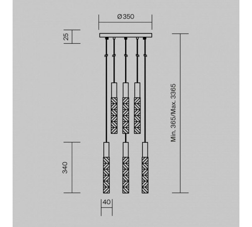 Подвесная люстра Maytoni Selemo MOD328PL-L18BS3K
