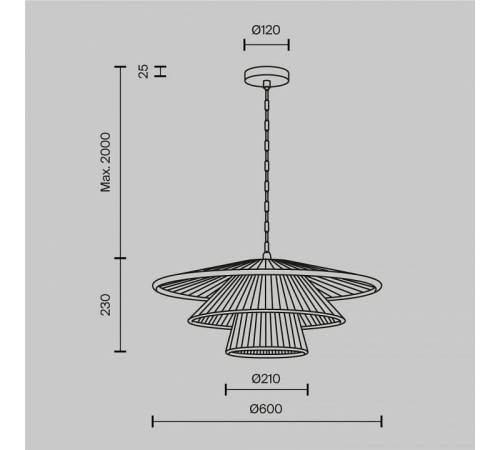 Подвесной светильник Maytoni Costa MOD394PL-01BS1
