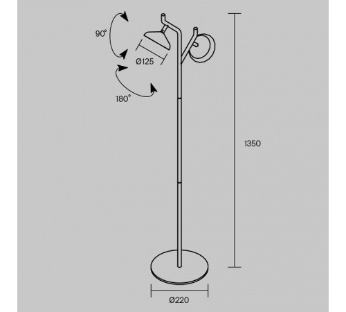 Торшер Maytoni Vita MOD451FL-L8B3K