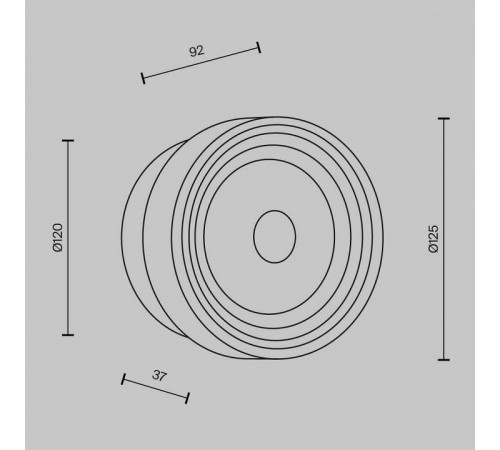 Накладной светильник Maytoni Olo MOD493WL-L6PTK2