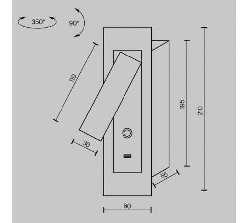 Бра Maytoni Axiom MOD495WL-L3B3K1