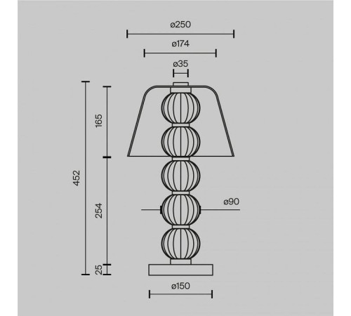 Настольная лампа декоративная Maytoni Amulet MOD555TL-L8G3K