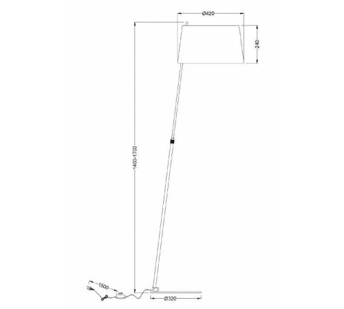 Торшер Maytoni Bergamo MOD613FL-01B
