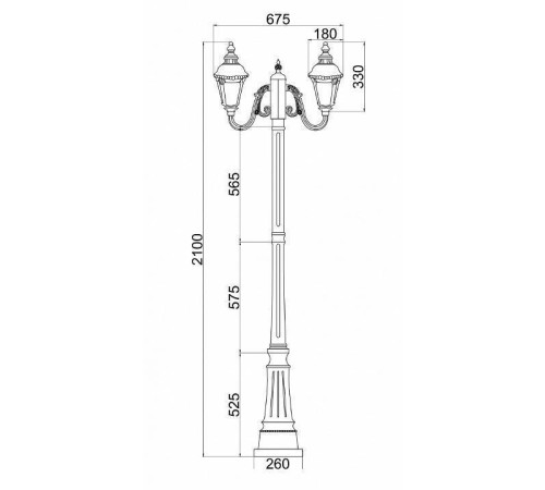 Уличный фонарный столб Maytoni Goiri O028FL-03BZ