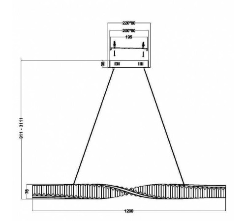 Подвесной светильник Maytoni Krone P097PL-L36BS3K