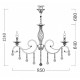 Подвесная люстра Maytoni Grace 10 ламп RC247-PL-10-R