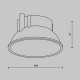 Рамка встраиваемая для светильника Maytoni Ring8-10W-RD-B