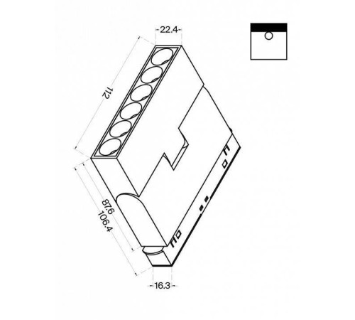 Накладной светильник Maytoni Points rot TR033-4-6W3K-M-DS-B