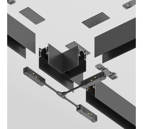 Соединитель T-образный для треков накладных Maytoni Accessories for tracks Gravity TRA010CT-41B