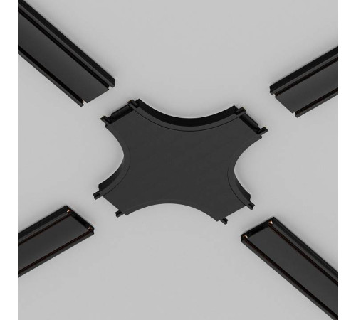 Соединитель X-образный для треков накладных Maytoni Accessories for tracks Radity TRA084CX-11B