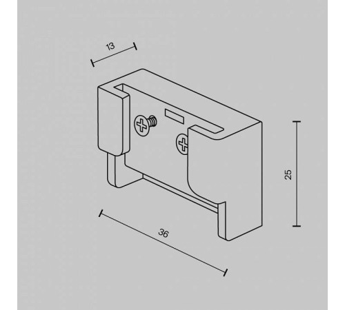 Заглушка для трека-ремня Maytoni Accessories for system Parity TRA130BECDuo-B