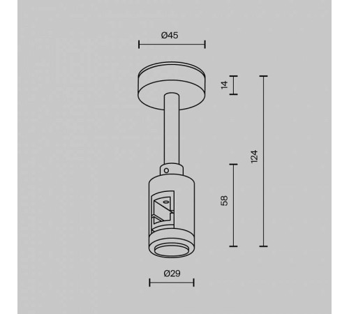 Подвес для трека Maytoni Accessories for tracks Flarity TRA156C-B1-BS