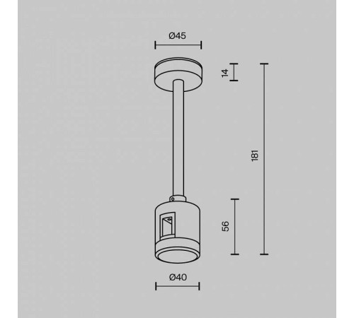 Основание на штанге Maytoni Accessories for tracks Flarity TRA156C-IPCL1-B