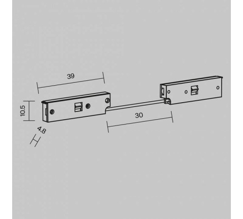 Соединитель гибкий для треков Maytoni Levity TRA184CPC-1B-7.5