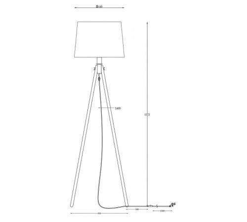 Торшер Maytoni Calvin Z177-FL-01-BR