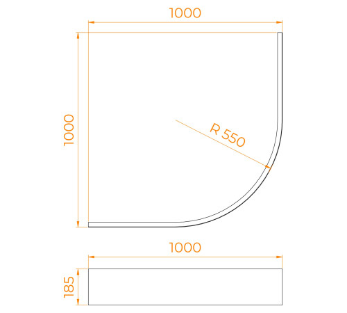 Экран для поддона RGW NP/STYLE 100x100 см 16230410-00