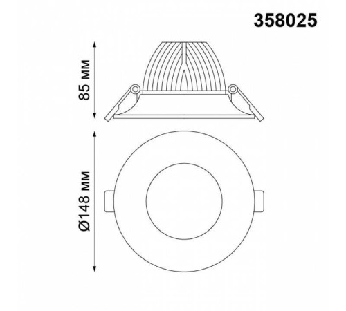 Встраиваемый светильник Novotech Glok 358025