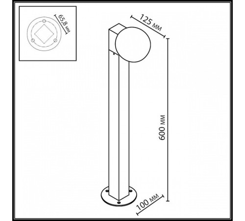 Наземный низкий светильник Odeon Light NATURE 7124/1G