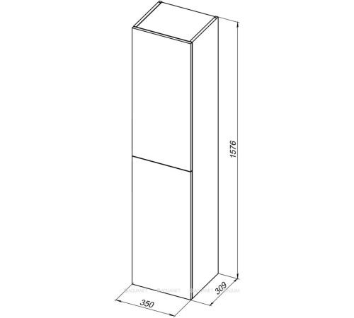 Шкаф-пенал Aquanet Алвита new 35 белый матовый 00277558