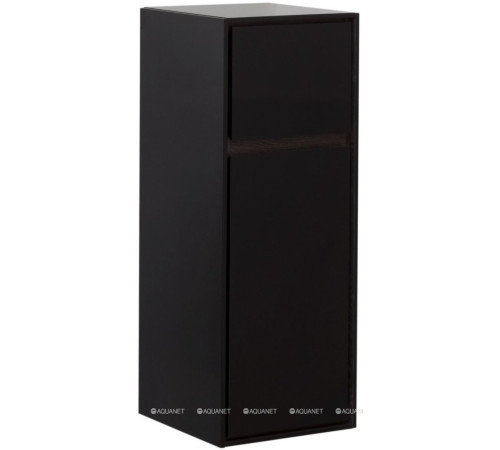 Шкаф-пенал малый Aquanet Милан 35 черный глянец 00306376