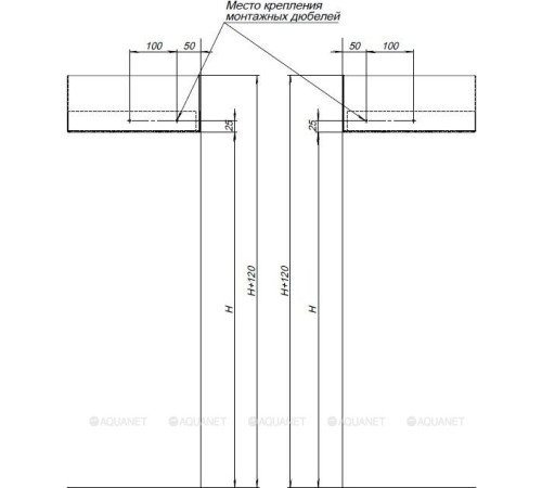 Полка Aquanet Магнум Н 280х280х120 мм угловая белый матовый 00341542