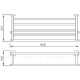 Полка для полотенец Aquanet хром 6162