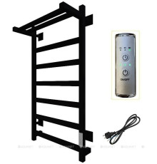 Полотенцесушитель электрический Тругор ПЭК сп 20 кв П 80х50 с полкой черный 00298727