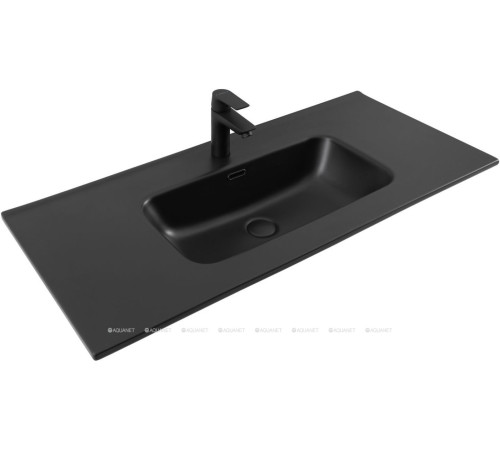 Раковина-столешница Aquanet Flat 100 черный матовый 00329257
