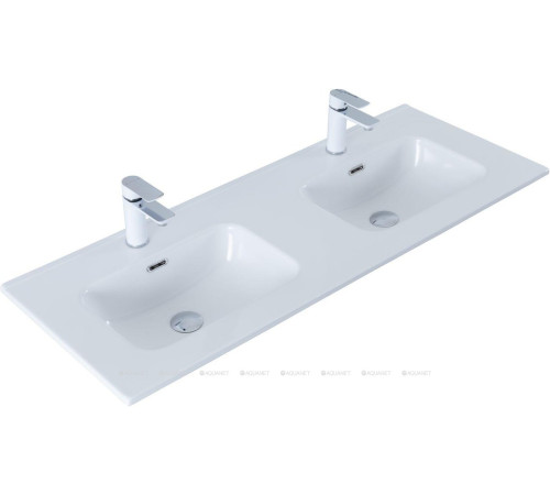 Комплект 1 Раковина-столешница Aquanet Flat 120 двойная 00254367