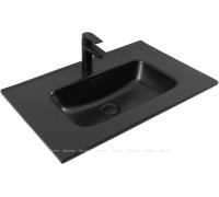 Раковина-столешница Aquanet Flat 70 черный матовый 00329254