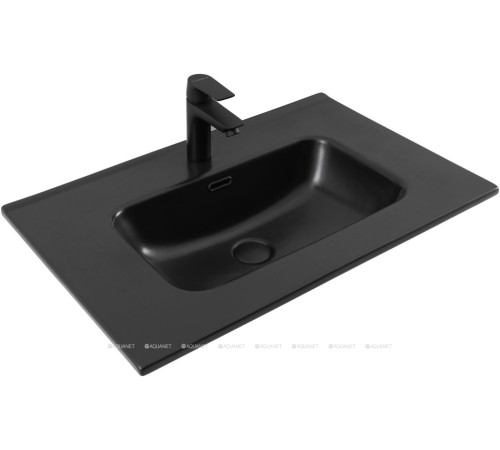 Раковина-столешница Aquanet Flat 70 черный матовый 00329254