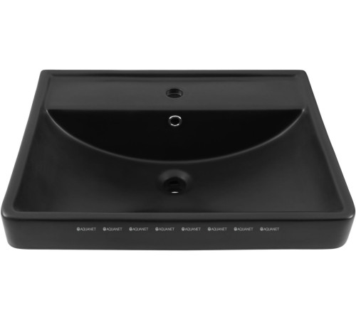 Раковина накладная Aquanet Ирис 600х470х210 мм черный матовый 00329247