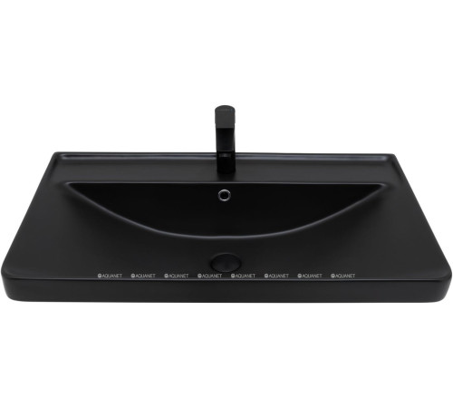 Раковина накладная Aquanet Ирис 810х480х210 мм черный матовый 00329249
