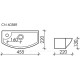 Раковина подвесная Ceramica Nova Element 455х220х130 мм чаша справа CN6038R