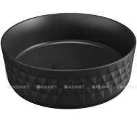 Раковина накладная Allen Brau FANTASY Romb Ø360 мм керамическая черный матовый 4.11033.31