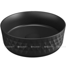 Раковина накладная Allen Brau FANTASY Romb Ø360 мм керамическая черный матовый 4.11033.31