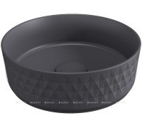 Раковина накладная Allen Brau FANTASY Romb Ø360 мм керамическая антрацит 4.11033.AN