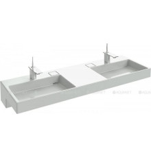Раковина-столешница Jacob Delafon TERRACE двойная с LED-подсветкой 150х49 см белая EXA9112-00