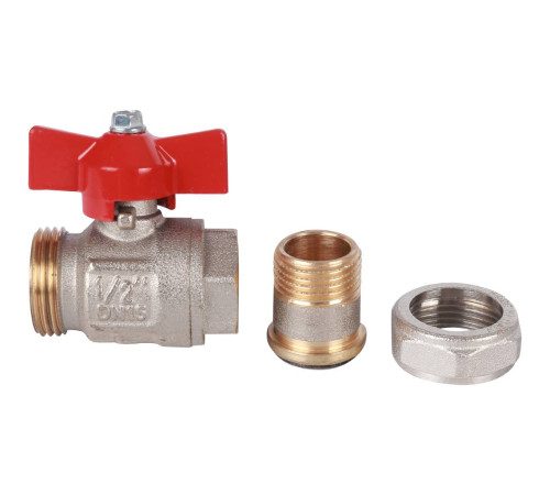 Кран шаровой Itap IDEAL 098 1/2 ВН с накидной гайкой полнопроходной бабочка 26096