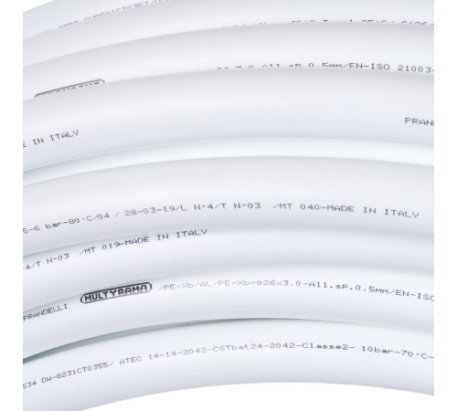 Труба металлопластиковая Prandelli Multyrama 26х3,0 мм 106.31.02.6