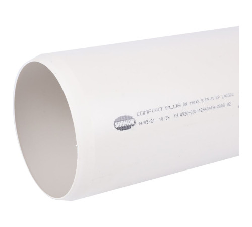 Труба канализационная Sinikon КОМФОРТ ПЛЮС 110 мм 500 мм 500085.K